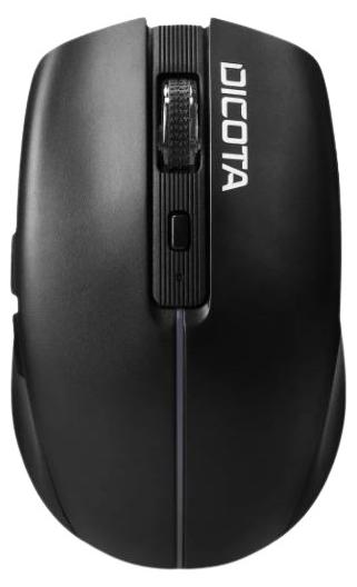 DICOTA D32044B, Beidhändig, Optisch, RF Wireless + Bluetooth + USB Type-A, 1600 DPI, Schwarz
