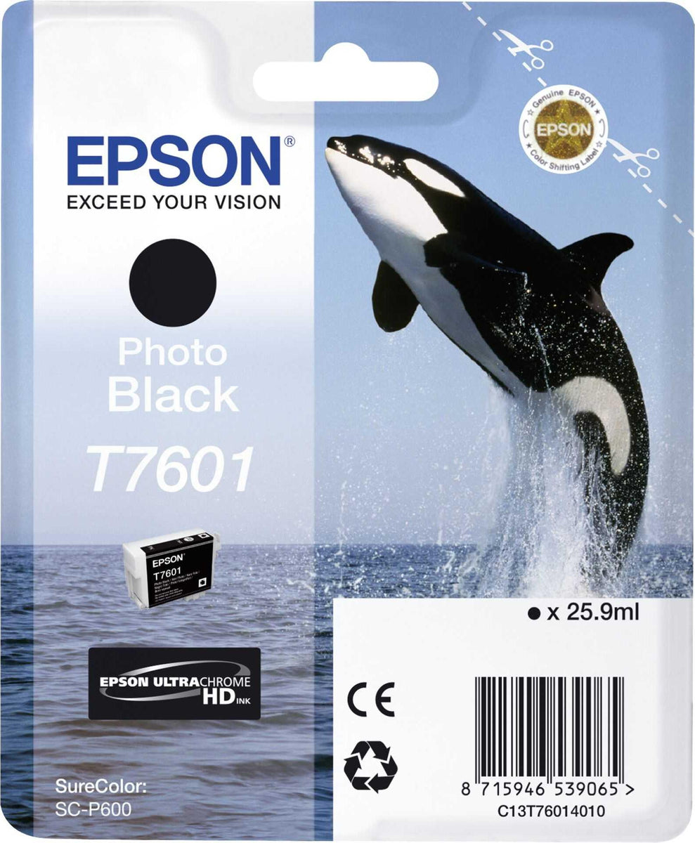 Epson T7601 Photo Black, Schwarz, Tinte auf Farbstoffbasis, 25,9 ml, 1 Stück(e), Einzelpackung