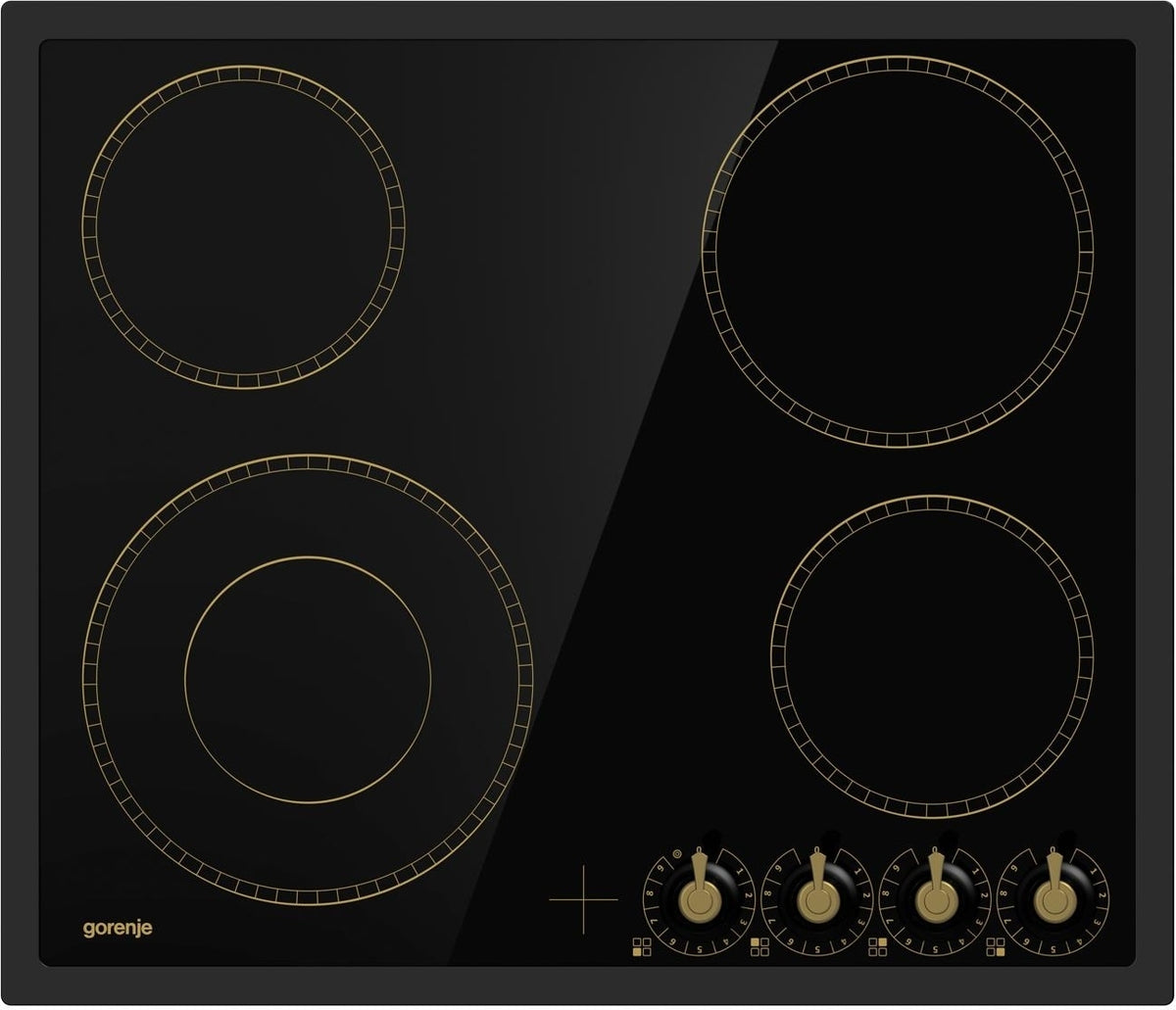 Gorenje EC642CLB Glaskeramik-Kochfeld, Anthrazit, Schwarz, Integriert, Keramik, Glaskeramik, 4 Zone(n), 4 Zone(n)