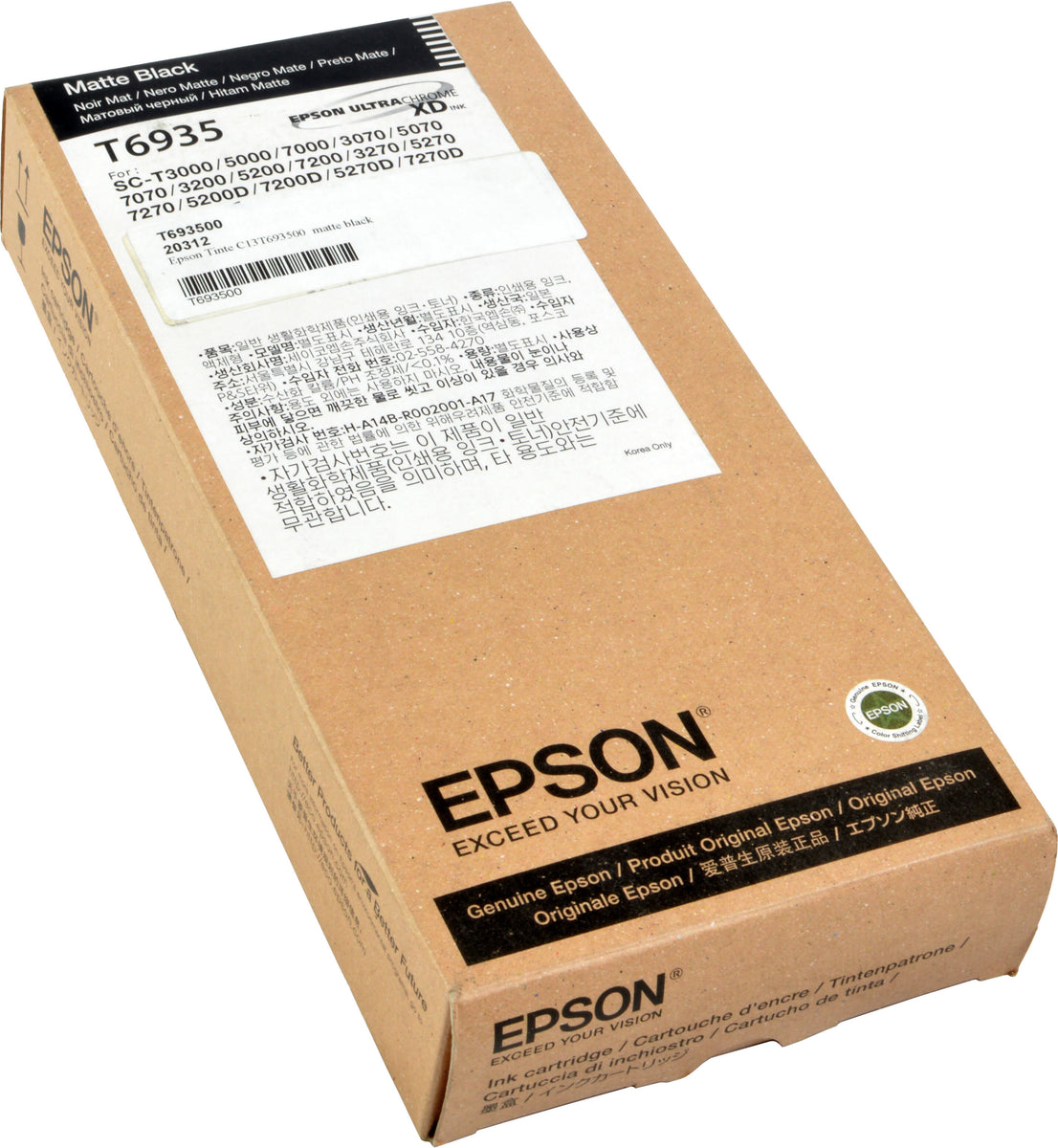 Epson Singlepack UltraChrome XD Matte Black T693500 (350 ml), Schwarz, Tinte auf Pigmentbasis, 350 ml, 1 Stück(e), Einzelpackung