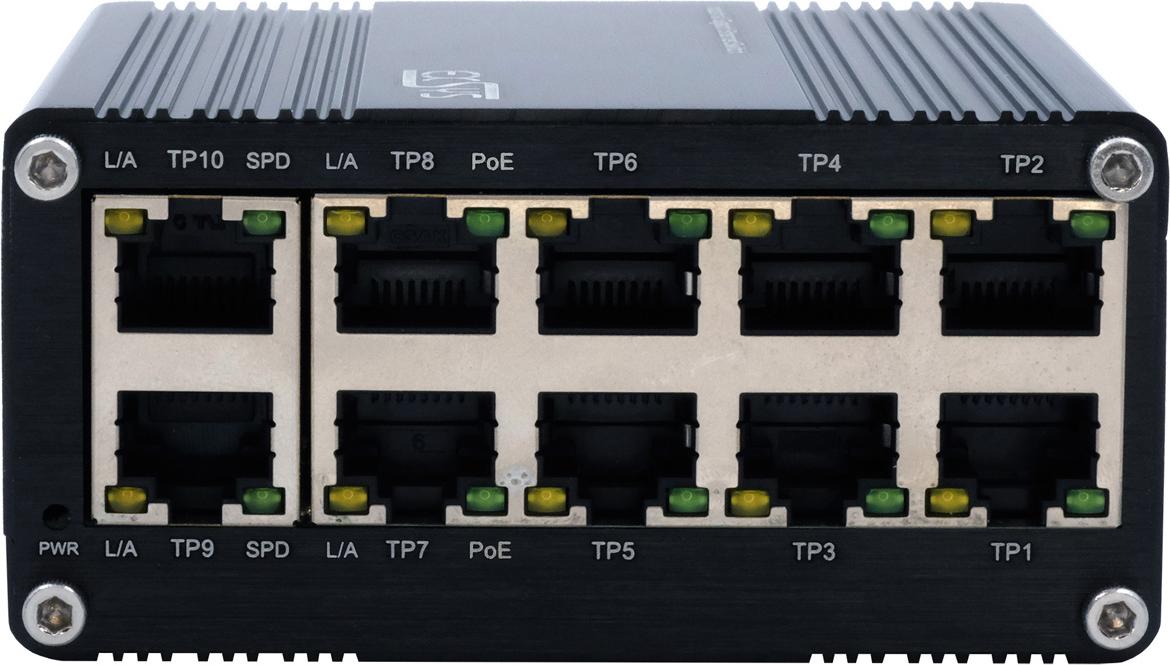 Exsys Switch Industrielles Ethernet 8x10/100/1000Tx 2x48VDC-57VDC - Switch - 1 Gbps