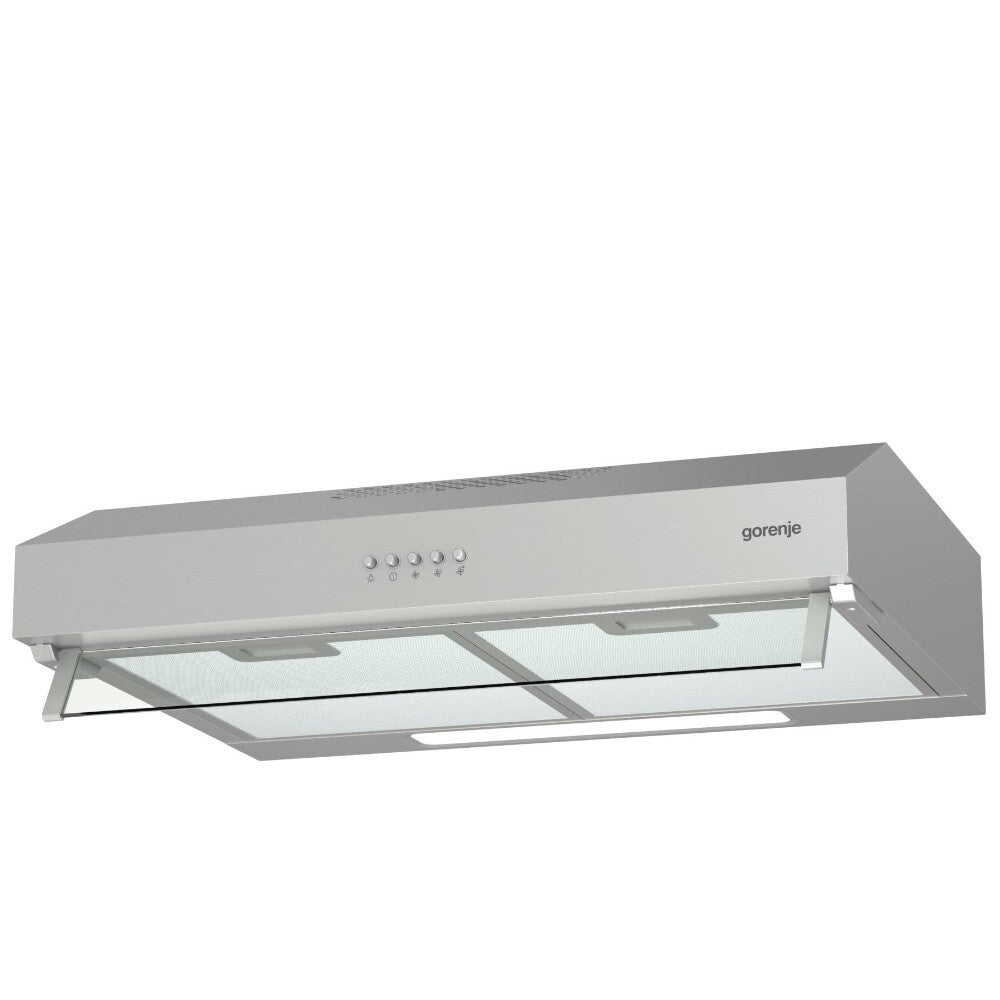 Gorenje WHU629AX/M Kaminhaube, 381 m³/h, Abluft/Umluft, E, B, D, 67 dB