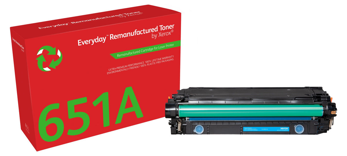 Everyday™ Cyan wiederaufbereiteter Toner von , kompatibel mit HP 651A 650A 307A (CE341A/CE271A/CE741A), Standardkapazität, 16000 Seiten, 16000 Seiten, Cyan, 1 Stück(e)