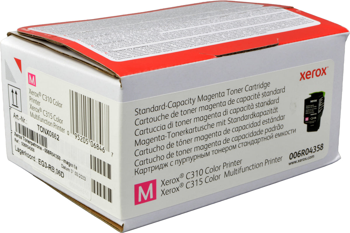 Xerox ® C310 Farbdrucker/C315 Farb-Multifunktionsdrucker Standardkapazität-Tonermodul Magenta (2000 Seiten) - 006R04358, 0 Seiten, 2000 Seiten, Magenta, 1 Stück(e)
