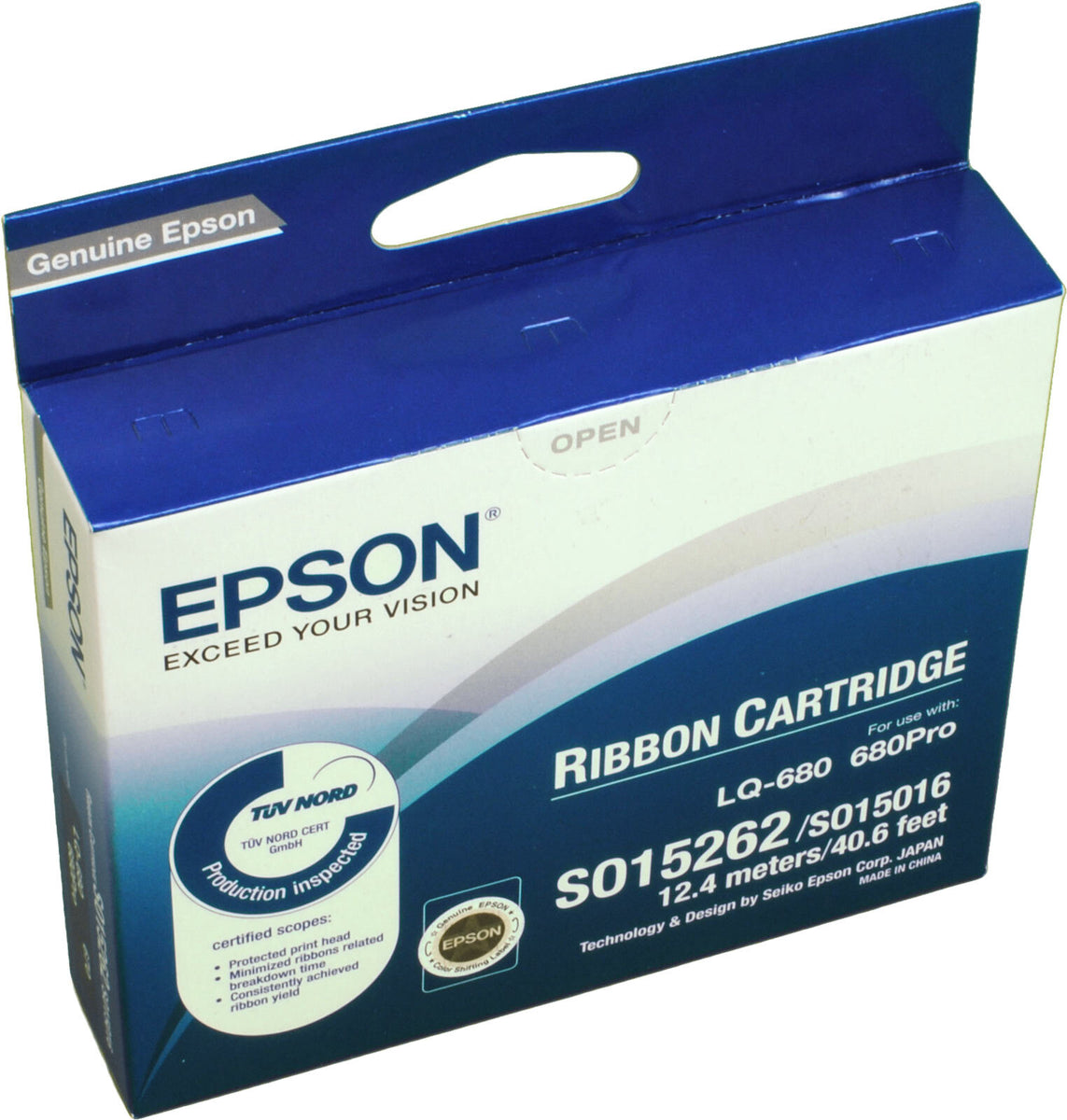 Epson SIDM Black Farbbandkassette für LQ-670/680/pro/860/1060/25xx (C13S015262), - Epson LQ-1060 - Epson LQ-2500 - Epson LQ-2500+ - Epson LQ-2550 - Epson LQ-670 - Epson..., Schwarz, Punktmatrix, 24-pin, 2000000 Zeichen, Schwarz