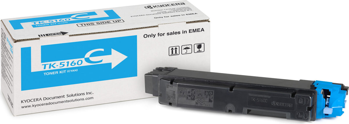 Kyocera 1T02NTCNL0 Toner cyan TK-5160C mit 12.000 Seiten für P7040cdn