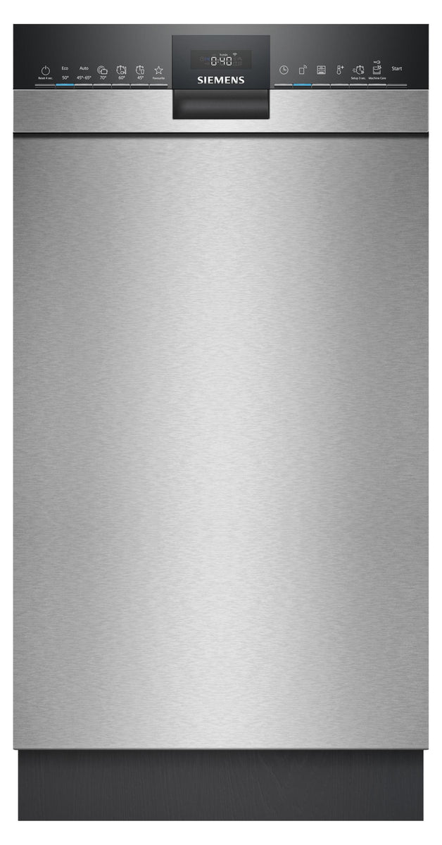 Siemens SR43ES25ME, Unterbau, Single (45 cm breit), Gebürsteter Stahl, Schwarz, Tasten, 1,75 m