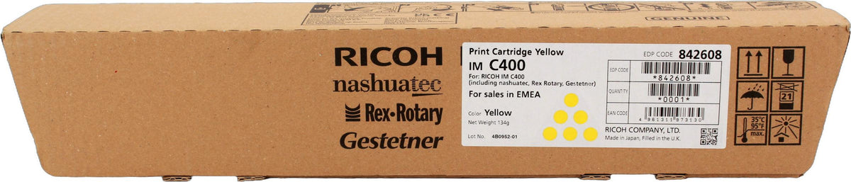 Ricoh Tonerkartusche 842608 Gelb für Ricoh IM C400SRF