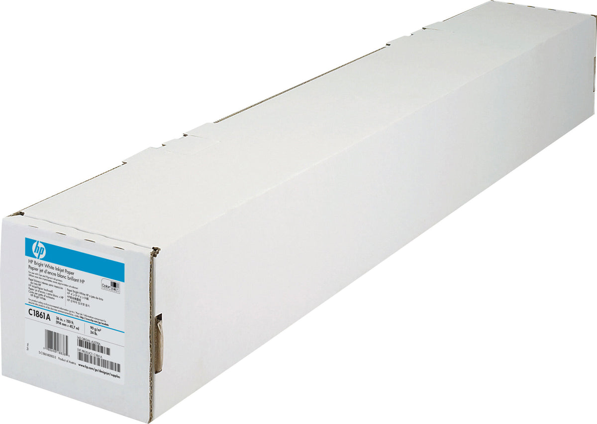 HP Bright White Inkjet Paper-914 mm x 91.4 m (36 in x 300 ft), 91,4 m, 15,2 cm (6 Zoll), 119 µm, 90 g/m²