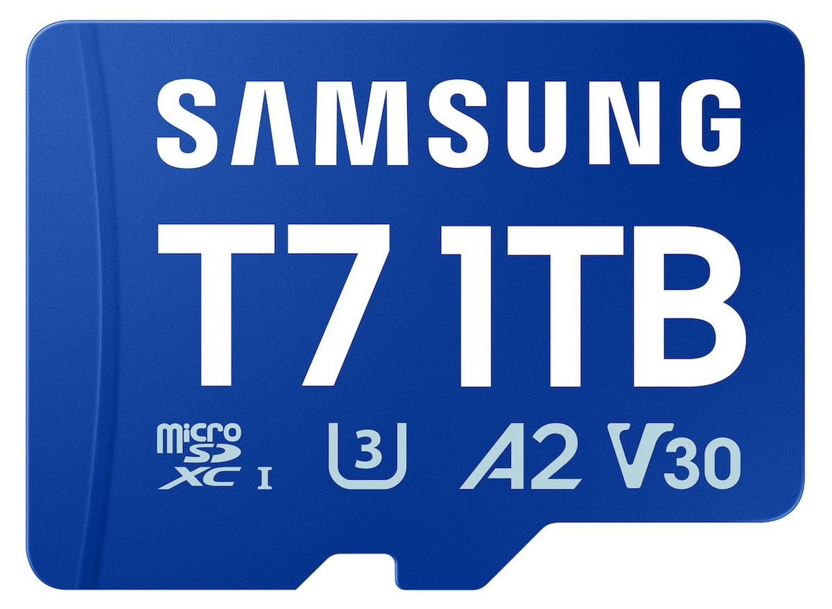 Samsung T7, 1 TB, MicroSDXC, UHS-I, 170 MB/s, Class 3 (U3), V30