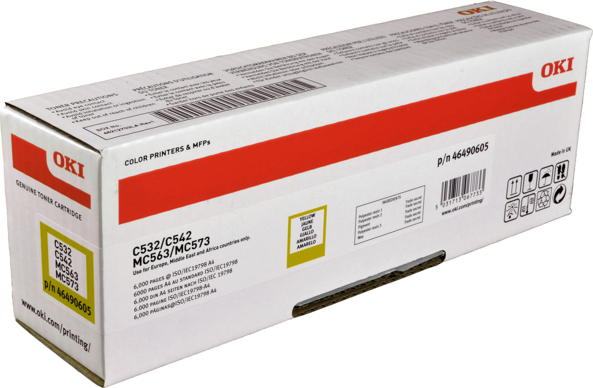 OKI 46490605, 6000 Seiten, Gelb, 1 Stück(e)