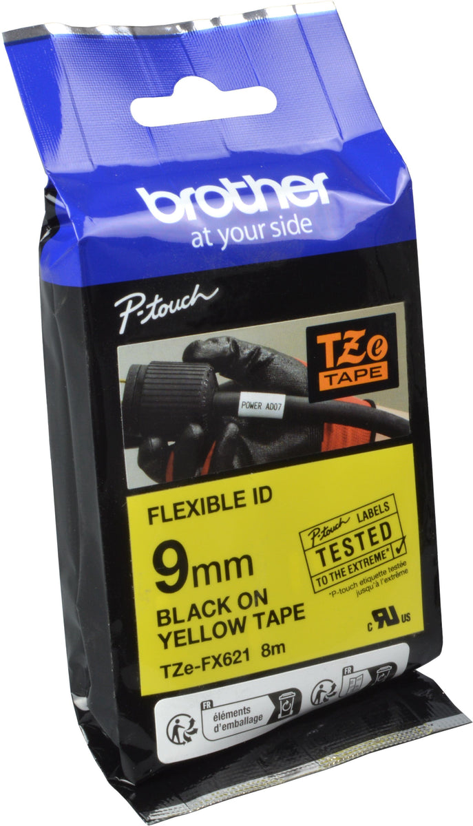 Brother TZE-FX621, Schwarz auf gelb, TZe, China, 5 Jahr(e), Brother, 9 mm