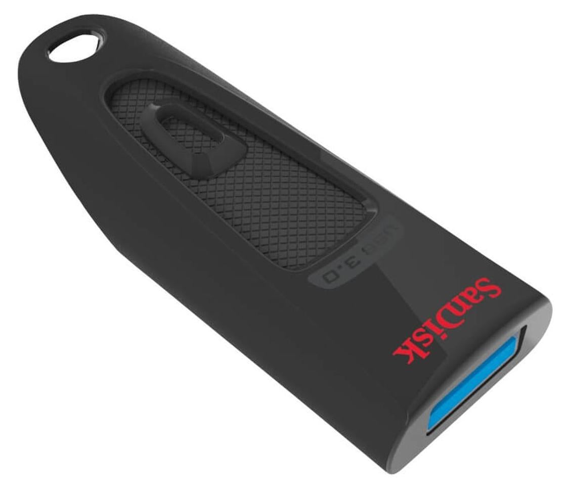 SanDisk Ultra, 256 GB, USB Typ-A, 3.2 Gen 1 (3.1 Gen 1), 100 MB/s, Dia, Schwarz