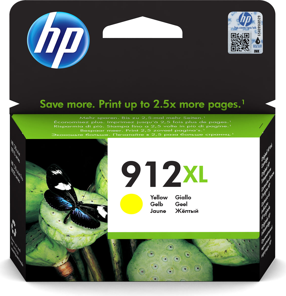 HP 912XL Gelb Original Druckerpatrone mit hoher Reichweite, Hohe (XL-) Ausbeute, Gelb, Tinte auf Pigmentbasis, 8,5 ml, 1 Stück(e), Einzelpackung