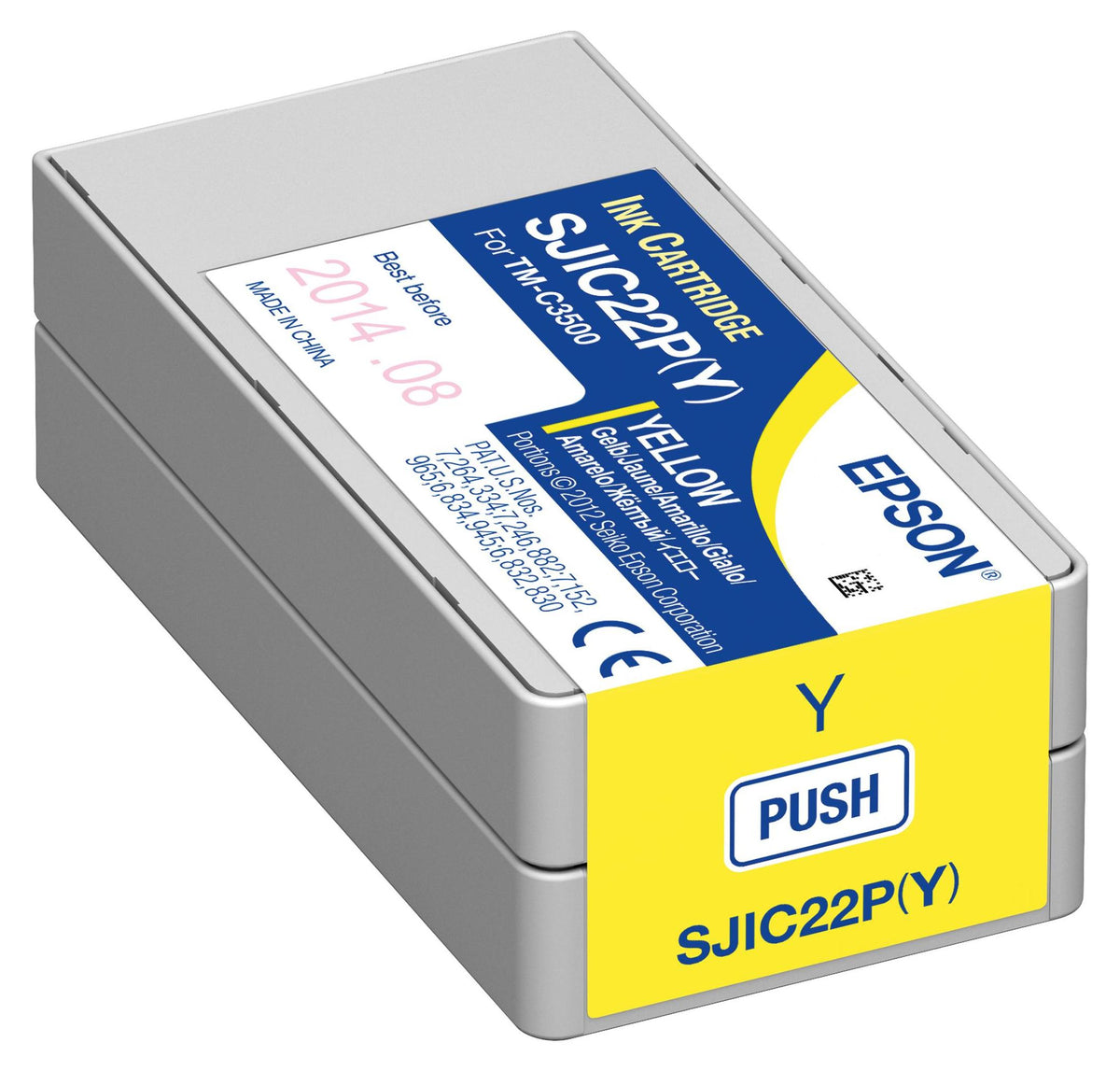 Epson SJIC22P(Y): Ink cartridge for ColorWorks C3500 (yellow), Gelb, Tinte auf Pigmentbasis, 32,5 ml, 1 Stück(e)