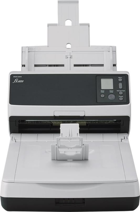 Ricoh fi-8290, 216 x 355,6 mm, 600 x 600 DPI, 90 Seiten pro Minute, Graustufen, Monochrom, ADF + Scanner mit manueller Zuführung, Schwarz, Grau