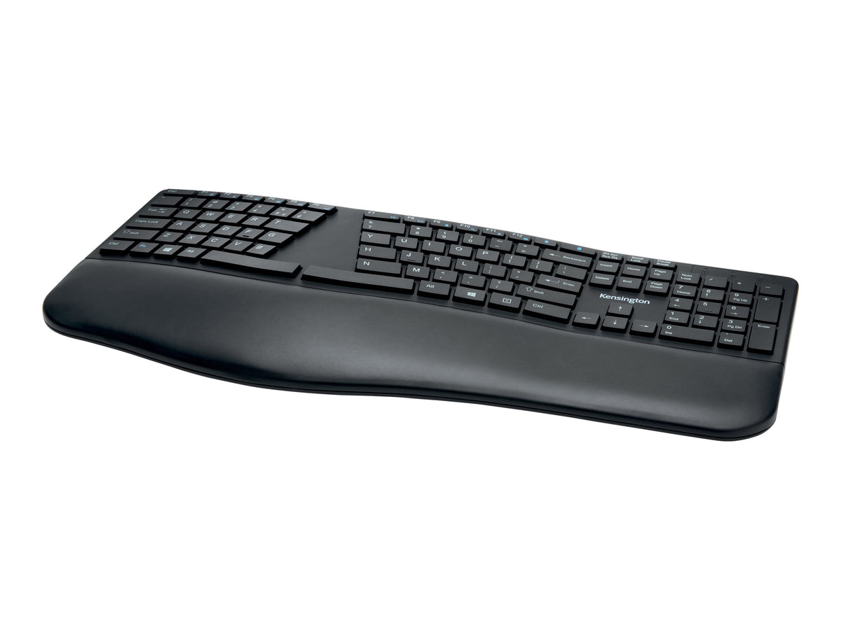 Kensington Pro Fit Ergo-Tastatur, kabellos (schwarz), Kabellos, Bluetooth