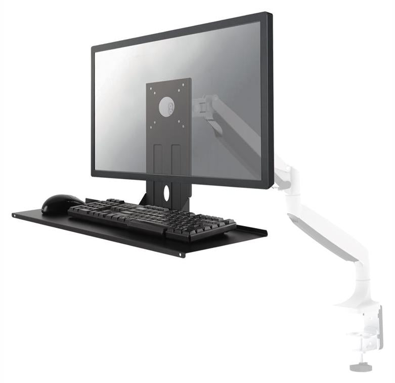 Neomounts KEYB-V200BLACK Tastatur-/Mausablage VESA - B 65 cm, Schwarz, Stahl, 2 kg, 75 x 75 mm, 81,3 cm (32