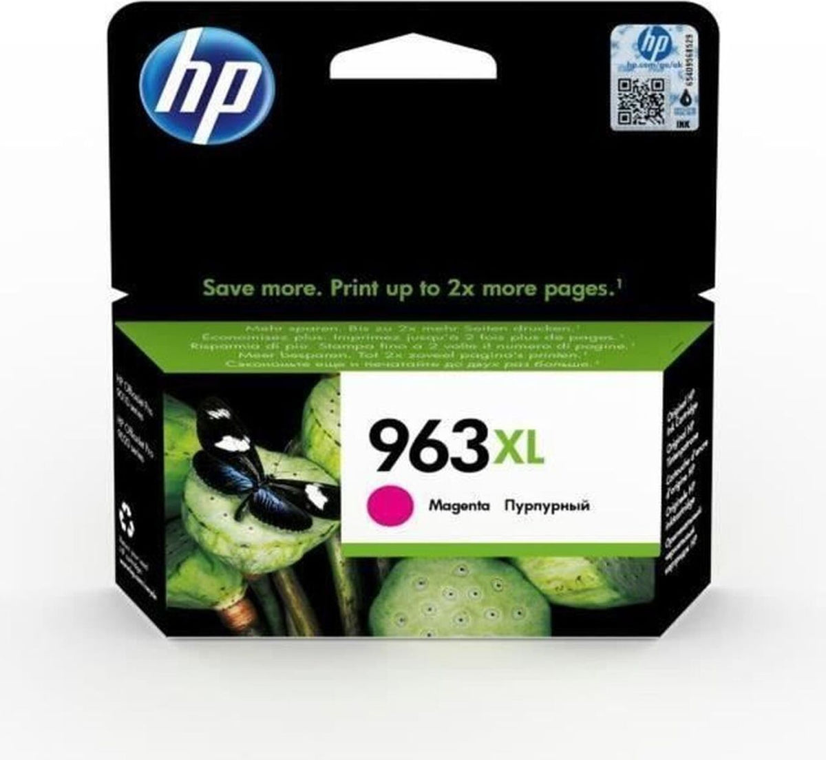 HP 963XL Magenta Original Druckerpatrone mit hoher Reichweite, Hohe (XL-) Ausbeute, Magenta, Tinte auf Pigmentbasis, 23,25 ml, 1 Stück(e), Einzelpackung