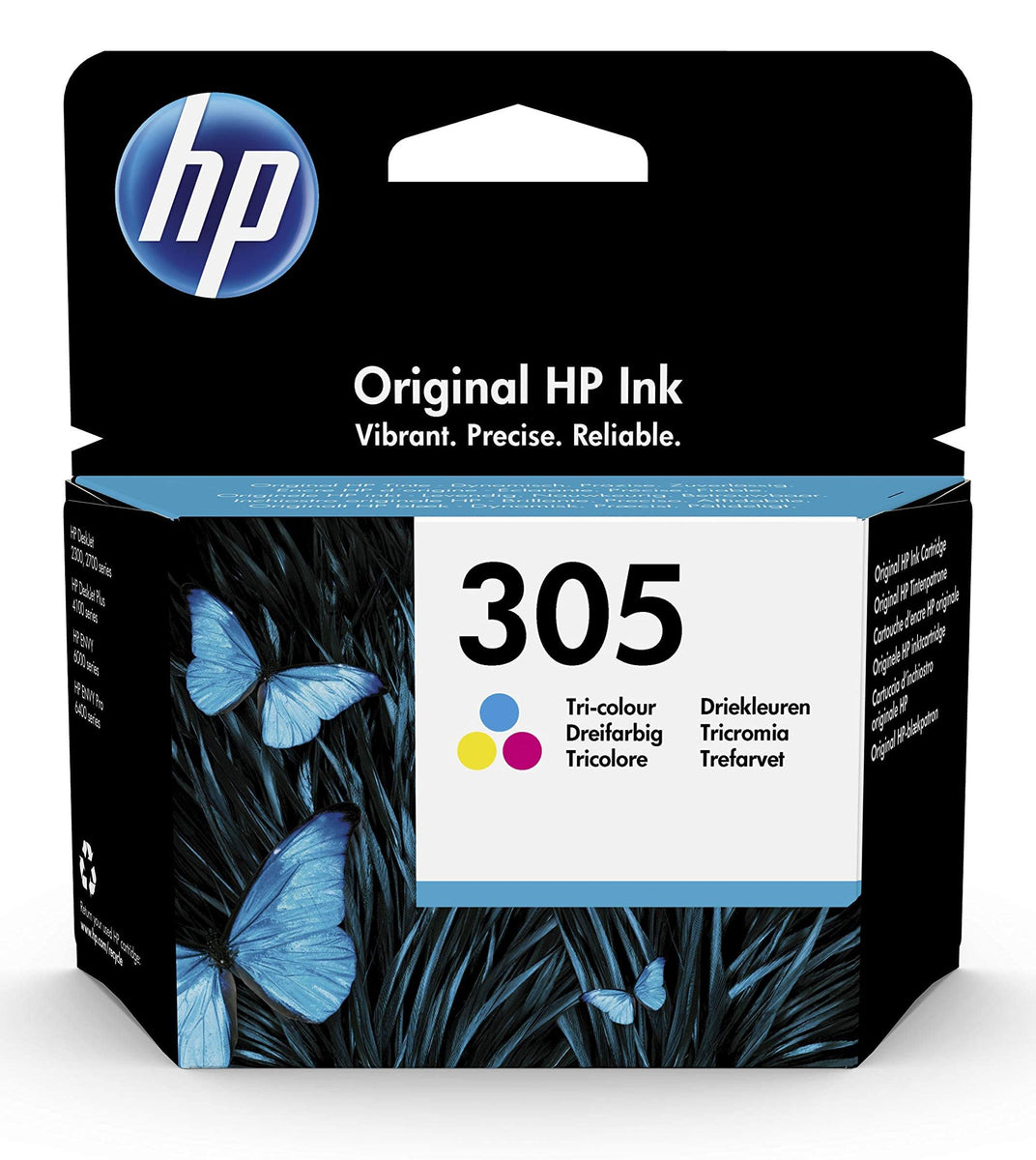 HP 305 Cyan/Magenta/Gelb Original Druckerpatrone, Standardertrag, Cyan, Magenta, Gelb, Tinte auf Farbstoffbasis, 2 ml, 1 Stück(e), Einzelpackung