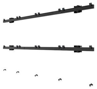 B-TECH System Xpress - Befestigungskit (Wandmontage) - für 4x4 dvLED Videowand - verriegelbar - Schwarz - Bildschirmgröße: 68.6 cm (27