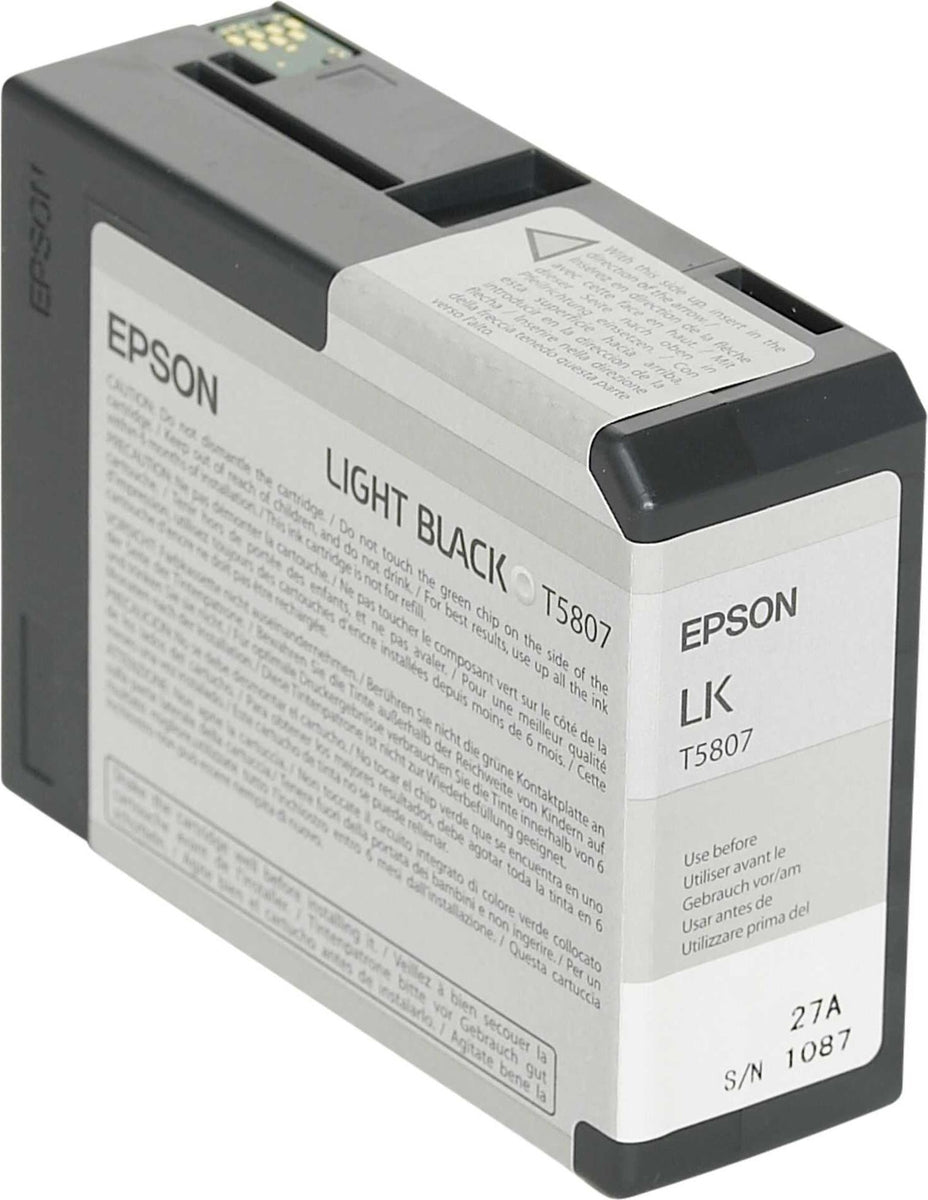 Epson Singlepack Light Black T580700, Schwarz, Tinte auf Pigmentbasis, 80 ml, 1 Stück(e), Einzelpackung