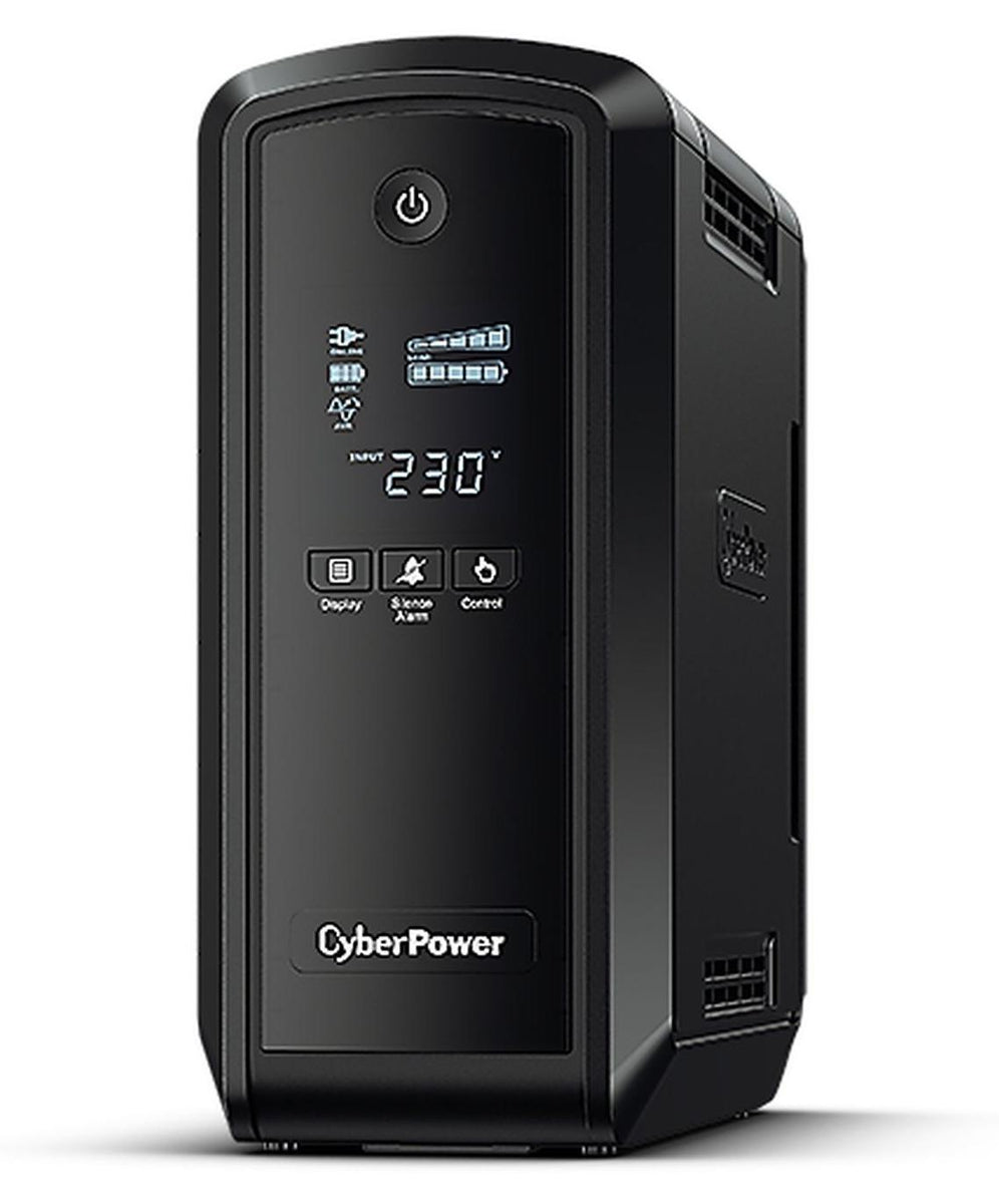 CyberPower CP900EPFCLCD Line-Interactive USV 900VA/540W Reine Sinuswelle, AVR, LCD, USB (HID), RS232, RJ45 Lan Protection, Ausgang (6) Schuko, Standby (Offline), 0,9 kVA, 540 W, Reiner Sinus, 170 V, 270 V