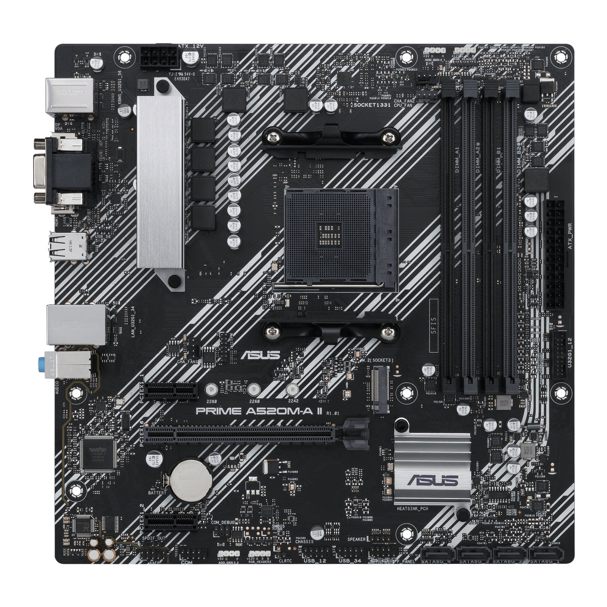 Asus 90Mb17H0-M0Eayc Prime A520M-A Ii/Csm//Am4,A520,M.2,Hdmi,Aura,Mb