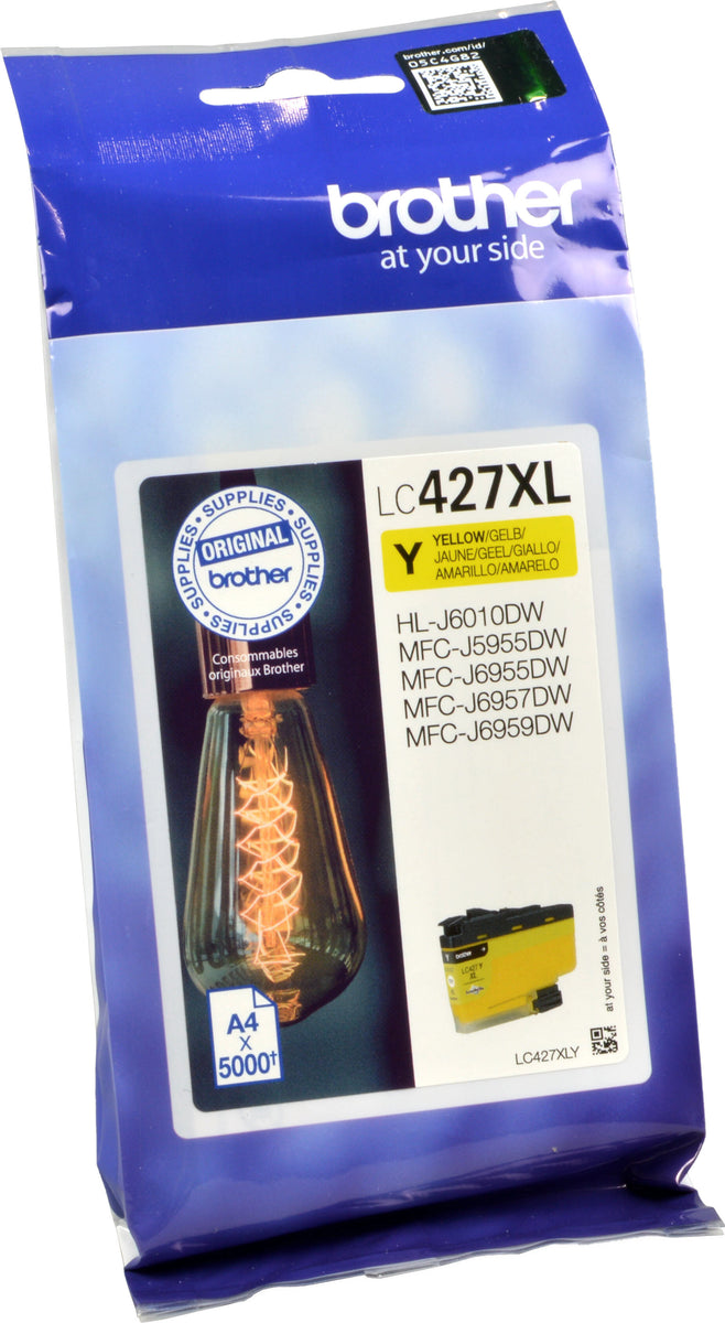 Brother LC-427XLY, Hohe (XL-) Ausbeute, Gelb, Tinte auf Pigmentbasis, 1 Stück(e), 5000 Seiten, Einzelpackung