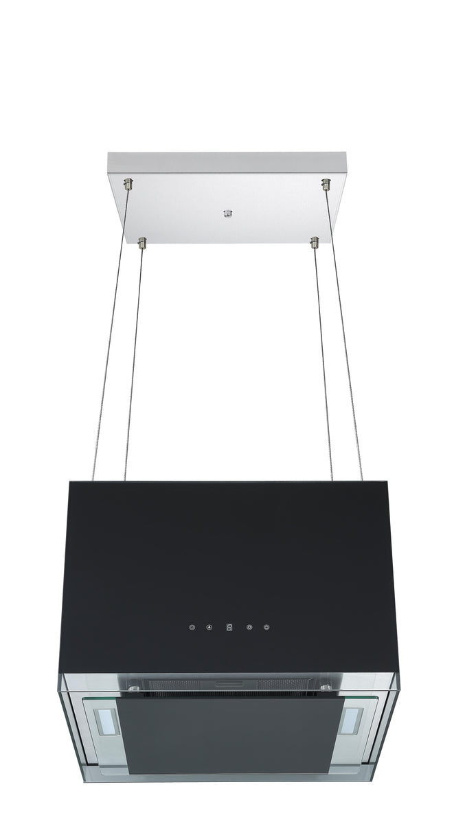 Respekta Inselhaube Centa, mit schwarzer Glasfront, 50 cm