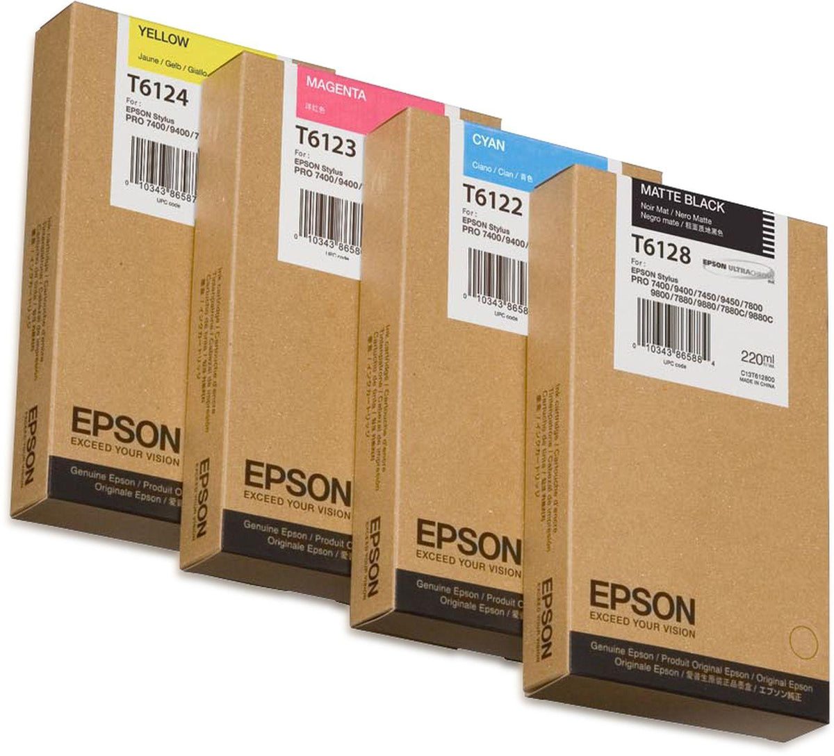 Epson Singlepack Yellow T612400, 220 ml, Gelb, Tinte auf Pigmentbasis, 220 ml, 1 Stück(e), Einzelpackung