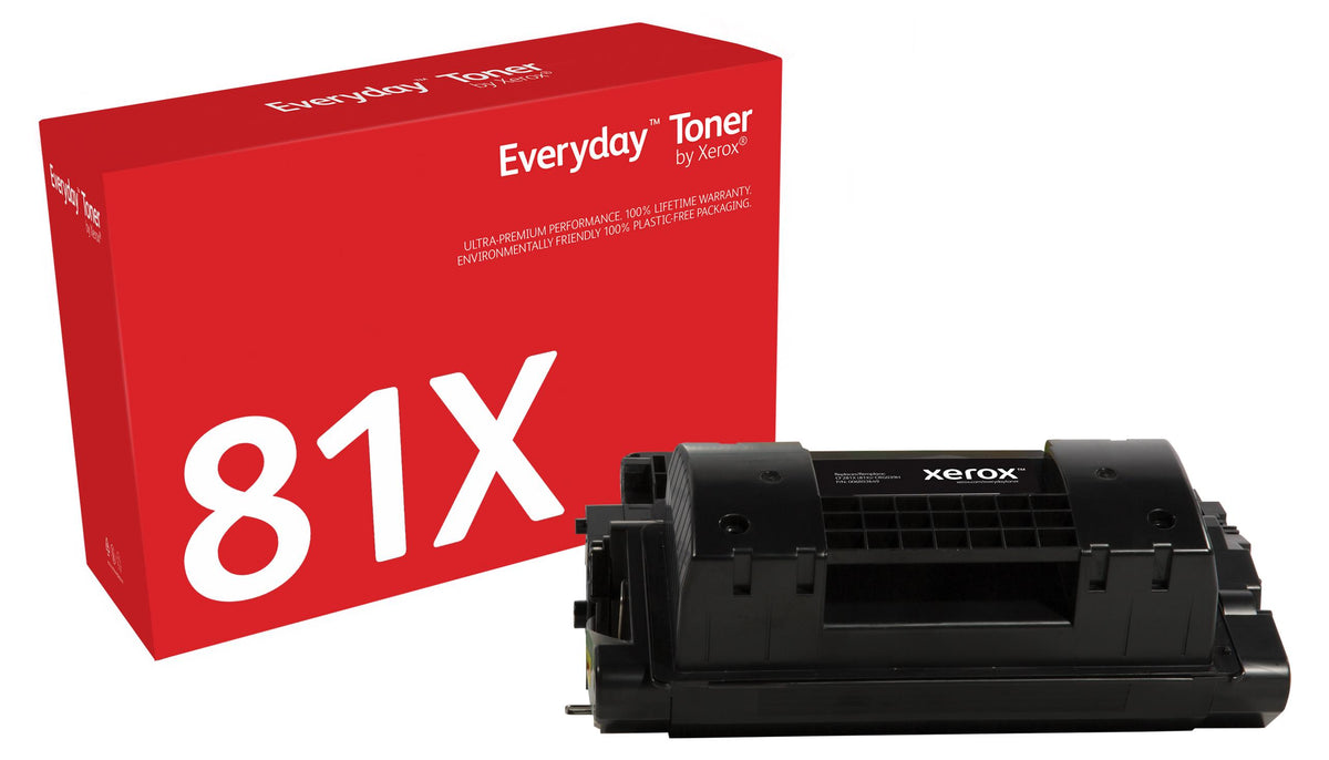 Everyday™ Schwarz Tonermodul von kompatibel mit HP 81X (CF281X), Hohe Kapazität, 25000 Seiten, Schwarz, 1 Stück(e)