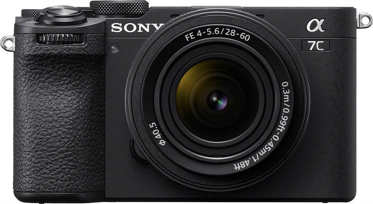 Sony α 7C II + FE 28-60mm F4-5.6, 33 MP, 7008 x 4672 Pixel, Exmor R CMOS, 4K Ultra HD, Touchscreen, Schwarz