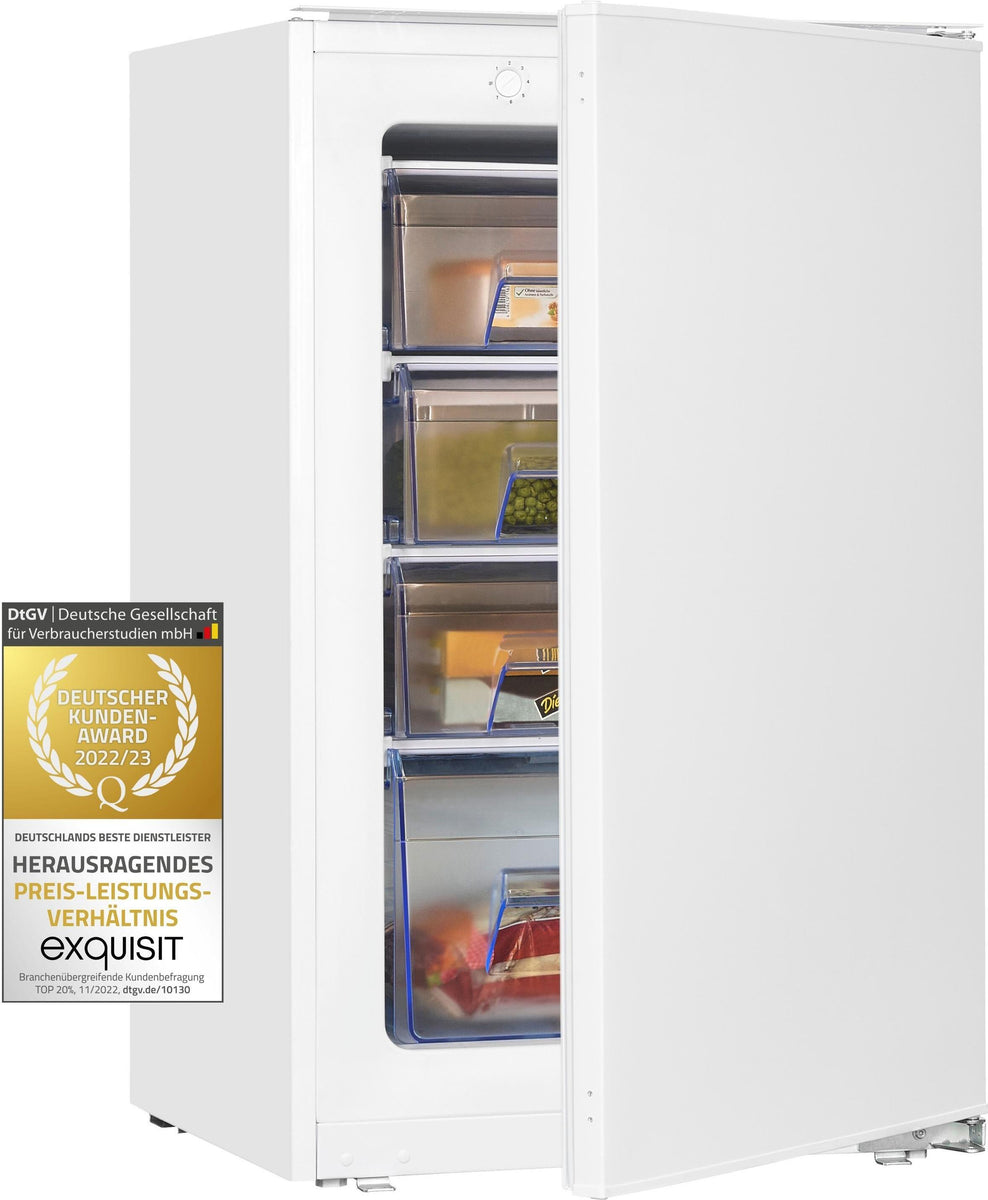 Exquisit Einbau-Gefrierschrank EGS101-080E | 77 l Nutzinhalt | Weiß