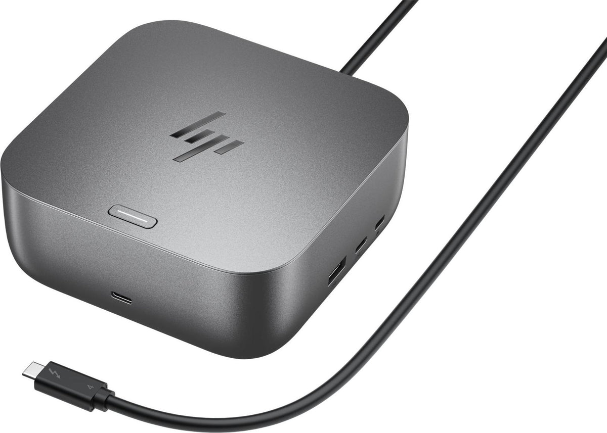 HP Thunderbolt 4 100 W G6 Dockingstation, Kabelgebunden, Thunderbolt 4, 100 W, 10,100,1000,2500 Mbit/s, Grau, 5K Ultra HD