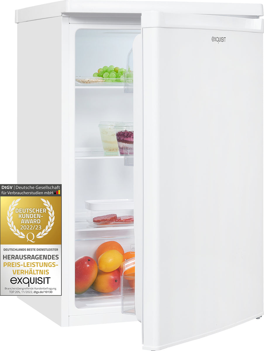 Exquisit Kühlschrank KS16-V-040E weiss | Standgerät | 127 l Volumen | Weiß