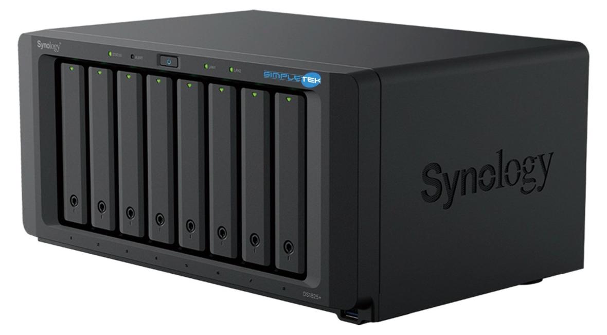 Synology DiskStation DS1825+, NAS, Ryzen Embedded, V1500B, 8 GB, DDR4, 0 TB