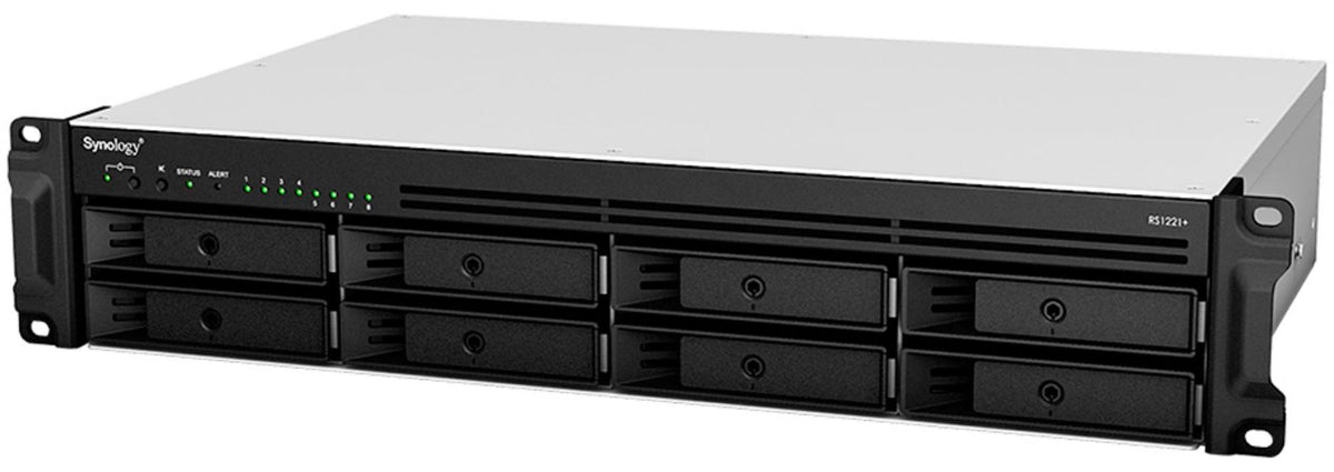 Synology RackStation RS1221+, NAS, Rack (2U), Ryzen Embedded, V1500B, 4 GB, DDR4