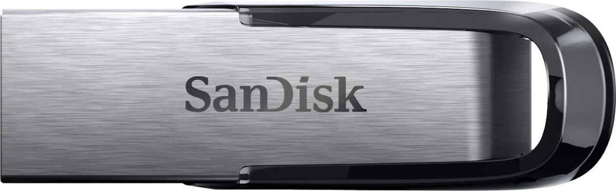 SanDisk Ultra Flair, 32 GB, USB Typ-A, 3.2 Gen 1 (3.1 Gen 1), 150 MB/s, Ohne Deckel, Schwarz, Edelstahl