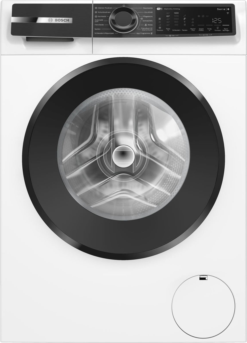 Bosch Serie 6 WNG24443, Frontlader, Freistehend, Weiß, Links, Schwarz, Berührung