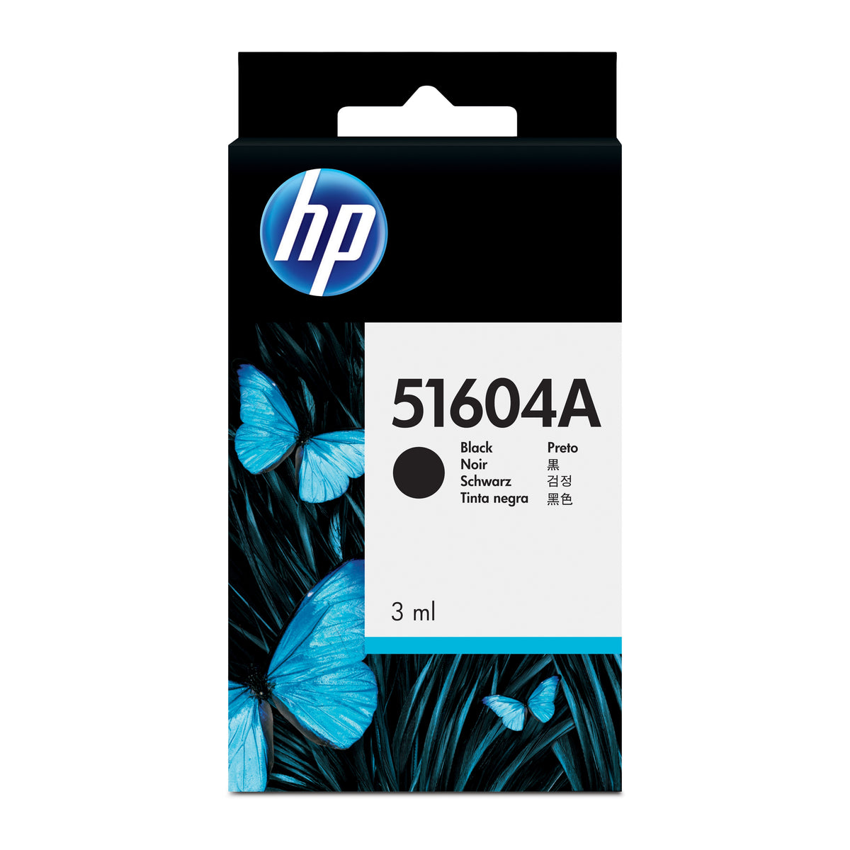 HP Schwarz Druckerpatrone für Normalpapier, Standardertrag, Schwarz, Tinte auf Pigmentbasis, 1 ml, 1 Stück(e)