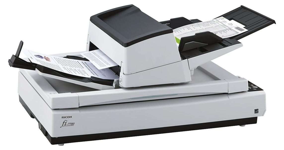Ricoh fi-7700, 304,8 x 5588 mm, 600 x 600 DPI, 24 Bit, 8 Bit, 1 Bit, 100 Seiten pro Minute