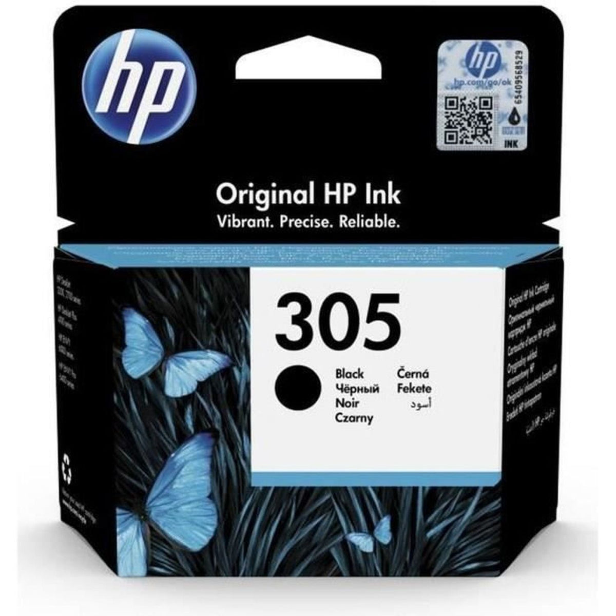 HP 305 Schwarz Original Druckerpatrone, Standardertrag, Schwarz, Tinte auf Pigmentbasis, 17,9 ml, 1 Stück(e), 120 Seiten