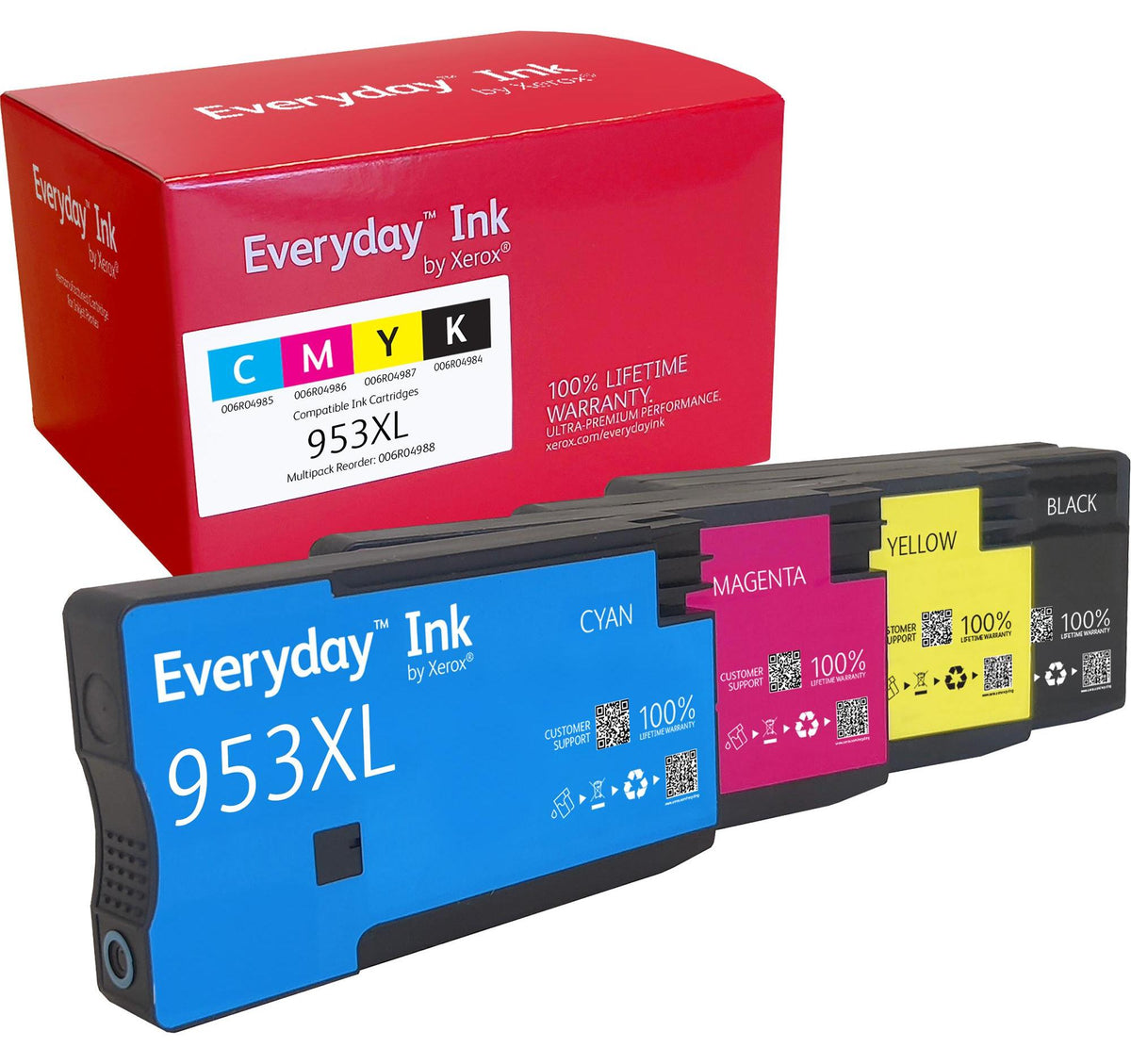 Everyday™ Multipack Tintenmodul von kompatibel mit HP HP953XL (HP953XL MULTIPACK), Hohe Kapazität, Hohe (XL-) Ausbeute, Schwarz, Cyan, Magenta, Gelb, 4 Stück(e), 1600 Seiten, Multipack