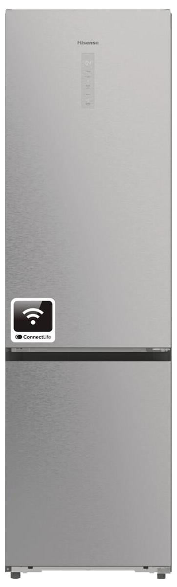 Hisense Hi3 Freistehend Kühlschrank/Gefrierschrank, Edelstahl, 413 l, 413 l, SN-T, 13 kg/24h, C, Fresh Zone Fach, Grau, Edelstahl, Dunkles Grau