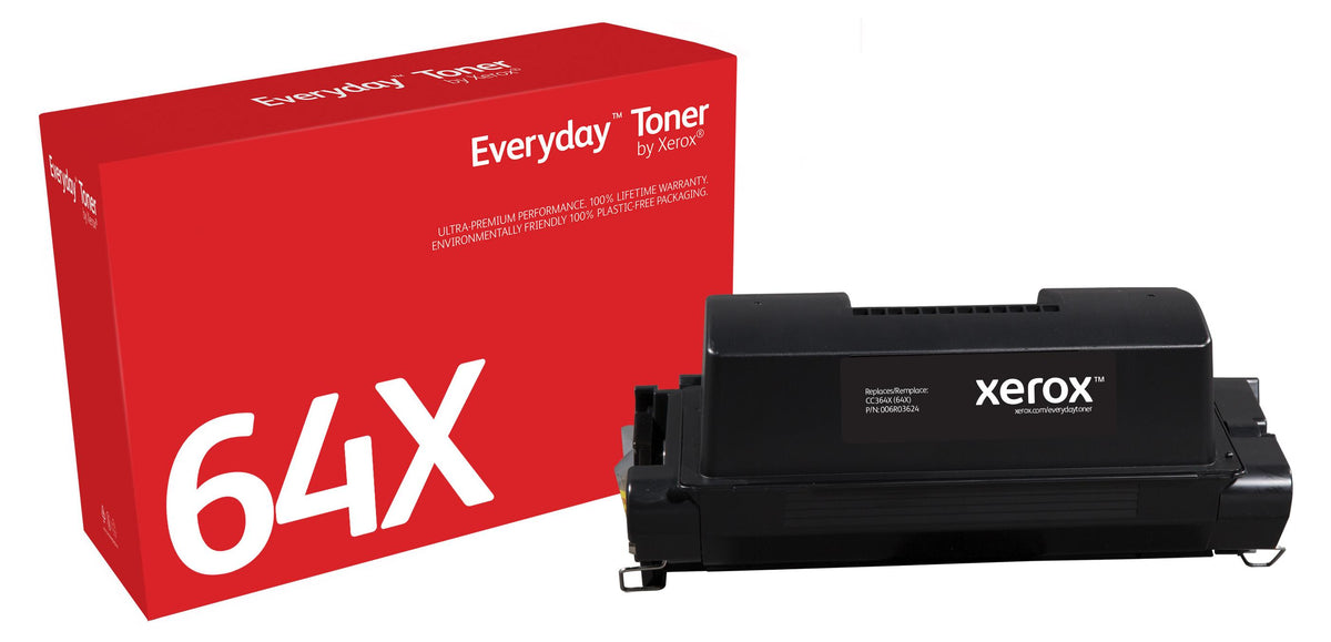 Everyday™ Schwarz Tonermodul von kompatibel mit HP 64X (CC364X), Hohe Kapazität, 24000 Seiten, Schwarz, 1 Stück(e)