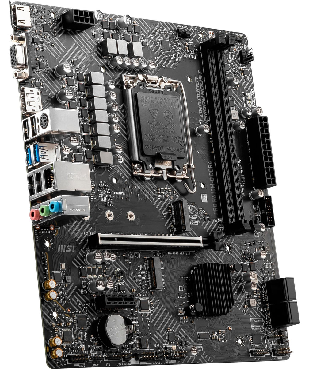 MSI PRO H610M-G DDR4, Intel, LGA 1700, Intel® Core™ i9, LGA 1700, DDR4-SDRAM, 64 GB