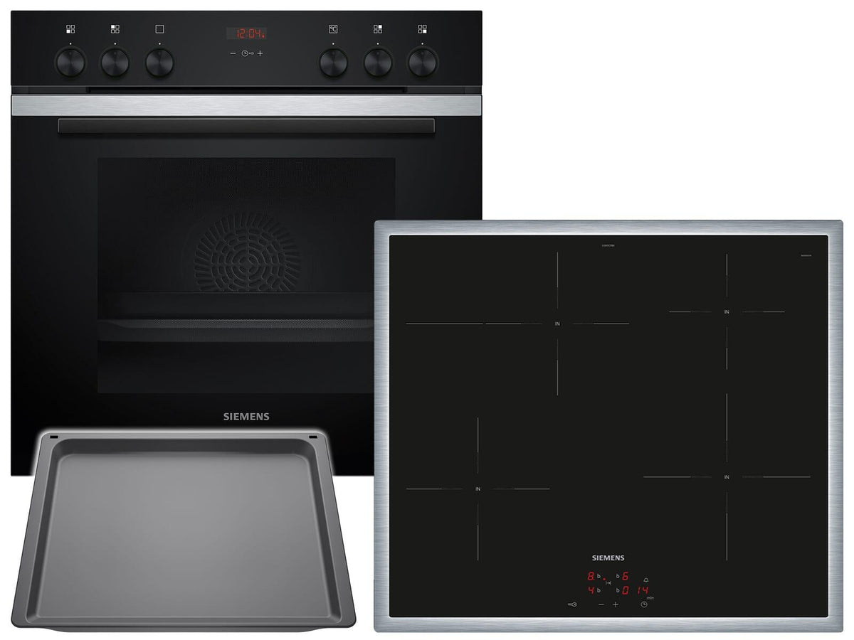 Siemens EQ211IA03Z, Zonen-Induktionskochfeld, 4 Zone(n), Glaskeramik, Schwarz, Berührung, 58,3 cm