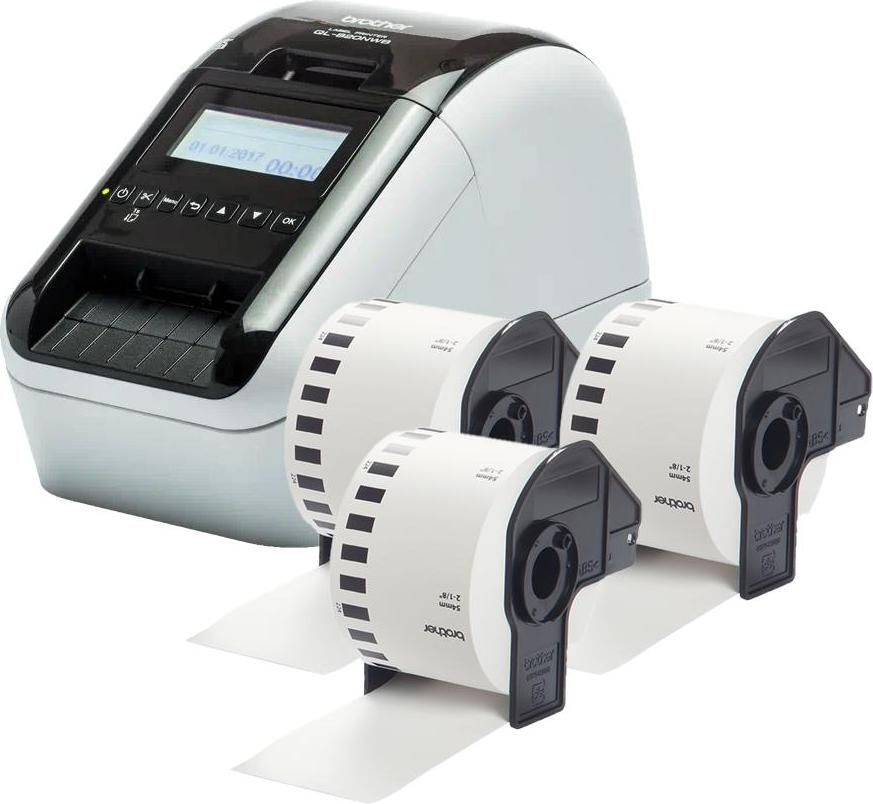 Brother QL-820NWBCVM, DK, Thermodirekt, 300 x 600 DPI, 176 mm/sek, Farbe, Verkabelt & Kabellos