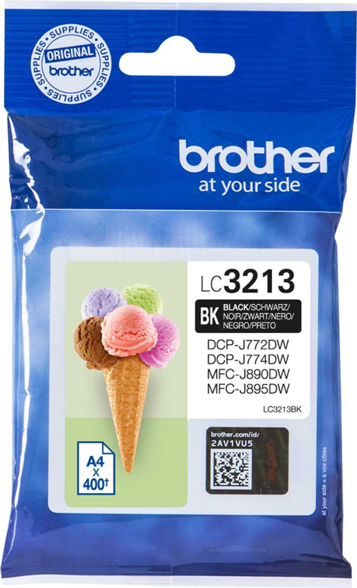 Brother LC3211BK, Standardertrag, Schwarz, Tinte auf Pigmentbasis, 1 Stück(e), 200 Seiten, Einzelpackung